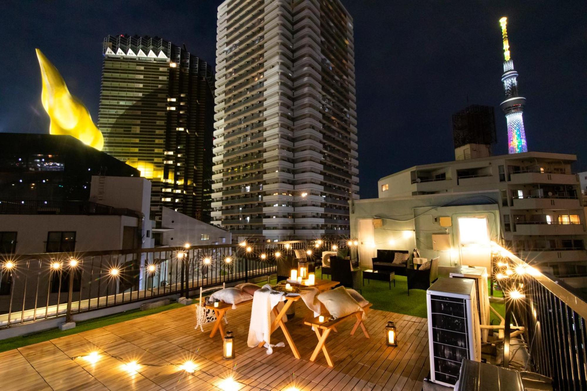 Meee Asakusa3F4F 浅草徒歩3分 140平米max22名 無料駐車場 屋上絶景 渋谷直通 Tokyo Esterno foto